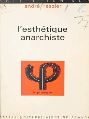 cover image of L'esthétique anarchiste